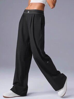 Alo Yoga Brand New With Tags Suit Up Trouser💕(Black Regular 30" Inseam)🛒